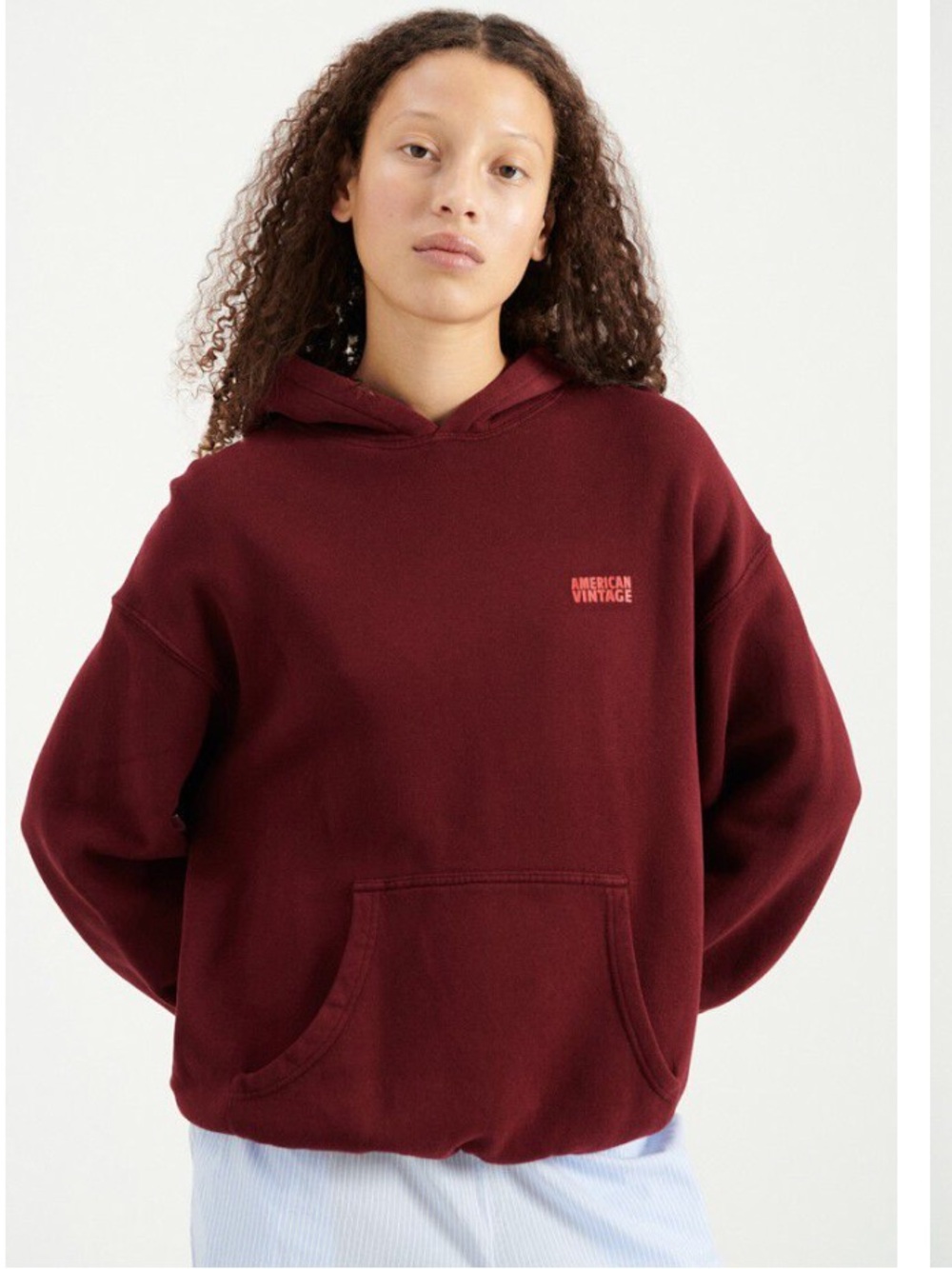 American Vintage IZUBIRD Hoodie in Vintage Cherry